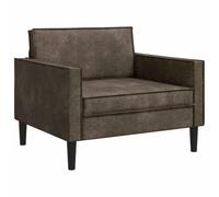 vidaXL Fauteuil XL Gris foncé Simili Daim