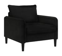 vidaXL Fauteuil XL Noir Velours