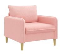 vidaXL Fauteuil XL Rose Bouclé