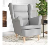 vidaXL Fauteuil gris nuage 74x84x100 cm tissu