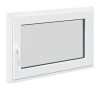 vidaXL Fenêtre de sous-sol RISOR 90 x 60 cm PVC et verre blanc, isolation thermique et insonorisée