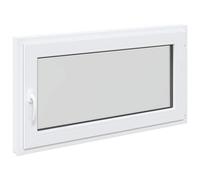 vidaXL Fenêtre de sous-sol RISOR 110 x 50 cm PVC et verre Blanc, isolation thermique insonorisée
