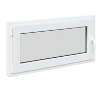 vidaXL Fenêtre de sous-sol RISOR 100 x 50 cm PVC et verre Blanc Isolation thermique moderne