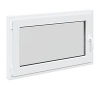 vidaXL Fenêtre de cave RISOR blanche 100 x 60 cm PVC et verre, design moderne