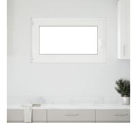 vidaXL Fenêtre de sous-sol« RISOR » 100 x 70 cm oscillo-battante DIN gauche blanche