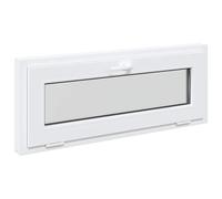 vidaXL Fenêtre de sous-sol RISOR 110 x 40 cm PVC et verre Blanc