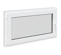 vidaXL Fenêtre de sous-sol RISOR 110 x 60 cm PVC et verre Anthracite, Sous-sol, Isolation thermique moderne et durable pour fenêtres, accessoires en verre PVC insonorisés