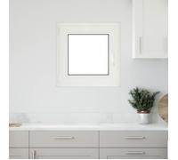 vidaXL Fenêtre de sous-sol RISOR 60 x 60 cm PVC et verre Isolation thermique Blanc