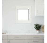 vidaXL Fenêtre de cave RISOR manuelle 60x60 cm PVC/verre Blanc isolation thermique insonorisée