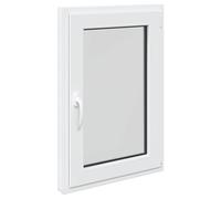 vidaXL Fenêtre sous-sol/grenier RISOR – PVC & verre, isolante et insonorisée – Blanc 60 x 80 cm