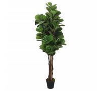 vidaXL Arbre artificiel Ficus lyrata 232 feuilles 180 cm avec pot vert