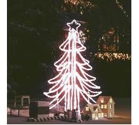vidaXL Figure d'arbre de Noël pliable avec 360 LED Blanc chaud