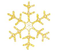 Figure de flocon de neige de Noël et 144LED Blanc chaud 59x59cm