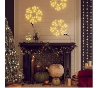 vidaXL Figure de flocon de neige de Noël avec 48 LED Blanc chaud