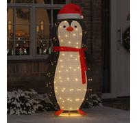 vidaXL Figure de pingouin en neige Blanc chaud 78 x 88 x 180 cm tissu