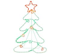 vidaXL Figurine d'arbre de Noël avec 144 LED 88x56 cm