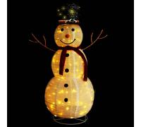 vidaXL Figurine de bonhomme de neige de Noël à LED Tissu 120 cm