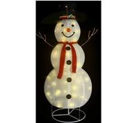 vidaXL Figurine de bonhomme de neige de Noël à LED Tissu 180 cm G