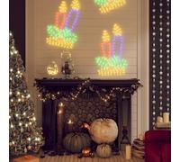 vidaXL Figurine de bougies de Noël avec 144 LED 70x42 cm