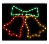 Figurine de cloches de Noël avec 72 LED 50x56 cm