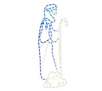 vidaXL Figurine de Noël Berger et agneau avec 168 LED