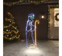 vidaXL Figurine de Noël Berger et agneau avec 168 LED