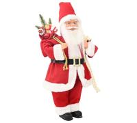 vidaXL Figurine de Père Noël Rouge 46 cm Polyester