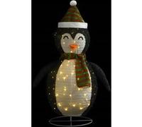 vidaXL Figurine de pingouin de Noël à LED Tissu 120 cm G