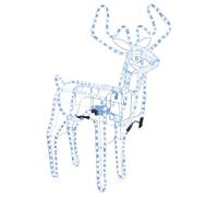 vidaXL Figurine de renne de Noël pliable avec 192 LED Blanc froid