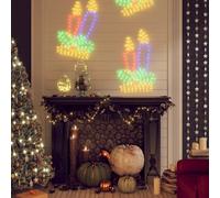2x Figurines de Bougies de Noël avec 144 LED Ornement de Fêtes Décoration de Vacances Lumière de Noël Jardin Extérieur 70x42 cm
