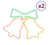 vidaXL Figurines de cloches de Noël avec 72 LED 2 pcs 50x56 cm