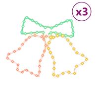vidaXL Figurines de cloches de Noël avec 72 LED 3 pcs 50x56 cm
