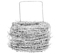 vidaXL Fil barbelé Argent 100 m Acier Galvanisé à Chaud, Fil barbelé cylindrique, pour clôtures sécurisées, barrière en Acier Robuste, Accessoire Moderne extérieur
