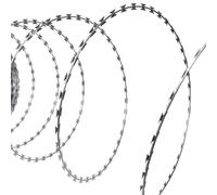 vidaXL Fil Barbelé BTO-22 Concertina, Fil de Fer Barbelé pour Clôture, Rouleau de Fil pour Barrière Jardin Terrasse Patio, Acier Galvanisé 150 m