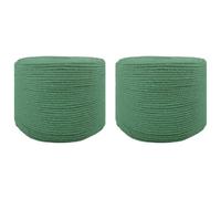 vidaXL Fil de coton 2 pc 2 mm 100 m Vert 100% Coton, Corde en coton durable, écologique, souple pour bricolage, déco extérieure, pratique en intérieur, 3 brins