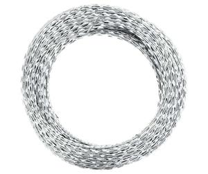 vidaXL Fil de fer barbelé rouleau hélicoïdal acier galvanisé 60 m