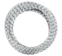 vidaXL Fil de Fer Barbelé Rrouleau Hélicoïdal, Fil Barbelé de Clôture, Rouleau de Fil pour Barrière Jardin Terrasse Patio, Acier Galvanisé 100 m