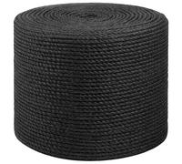 vidaXL Corde de jute 4 noire 100 % Tossa en jute, corde naturelle, corde de jardin, corde de jute polyvalente, corde de bricolage pour l'intérieur, l'extérieur, rustique, multifonctionnelle