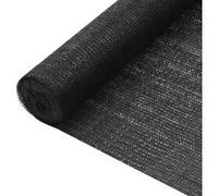 Filet Brise-vue Filet d'Ombrage Filet d'Intimité Pare-vue de Jardin Terrasse Balcon Extérieur Perméable au Vent Noir 1,8x50 m PEHD 75 g/m²