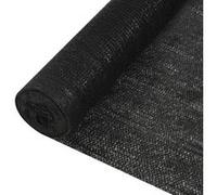 Filet Brise-vue Filet d'Ombrage Filet d'Intimité Pare-vue de Jardin Terrasse Balcon Extérieur Perméable au Vent Noir 1,5x10 m PEHD 195 g/m²