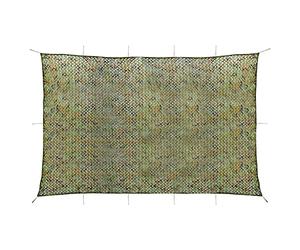 vidaXL Filet de Camouflage avec Sac de Rangement Filet de Camping Véhicule Observation des Oiseaux Chasse Fusils à Air Comprimé 5x8 m Vert