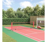 vidaXL Filet de tennis plié Noir et rouge 301 x 90.5 x 87 cm Polyester