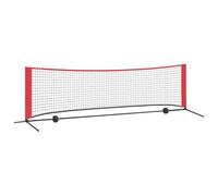 vidaXL Filet de Tennis Noir et Rouge 301 x 90,5 x 87 cm Polyester