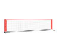 vidaXL Filet de tennis noir et rouge 400x100x87 cm Polyester