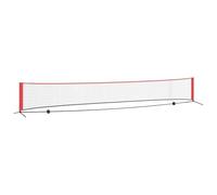 Vidaxl Filet De Tennis Noir Et Rouge 595 X 90,5 X 87 Cm Polyester