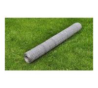 vidaXL Grillage pour volière Acier galvanisé 25 x 0,5 m Argenté