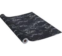 vidaXL Film autocollant pour meubles noir aspect pierre 500x90 cm PVC