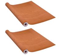 vidaXL Film autocollant pour portes 2 pcs. Chêne clair 210 x 90 cm PVC