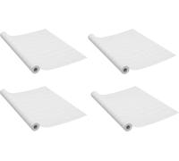 4x Films Autoadhésifs pour Portes Films Autocollants pour Meuble Mobilier Résistants à l'Humidité Opaque Bois Blanc 210x90 cm PVC