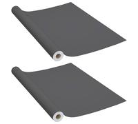 Films autoadhésifs pour meubles 2 pcs Gris 500x90 cm PVC
